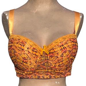 - Secret Lace 38D Gold Bustier Underwire Convertible Push-Up Bra! NEW!